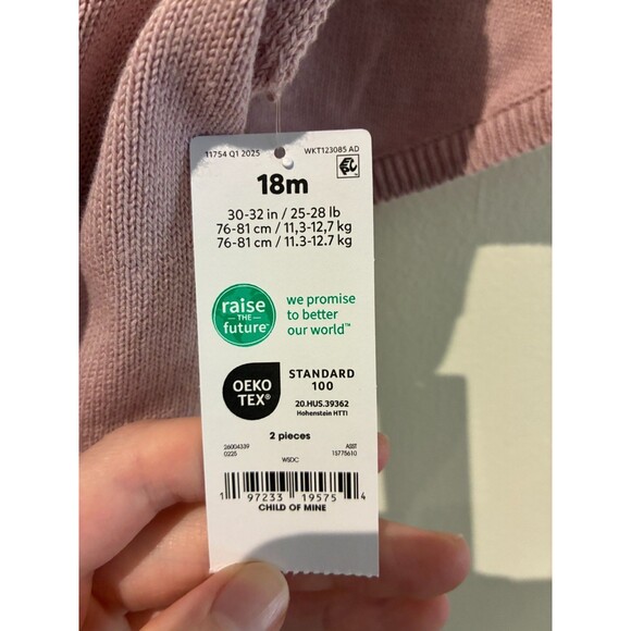 NWT Carter's Child of Mine Purple Knit Outfit - 18M - Picture 3 of 3